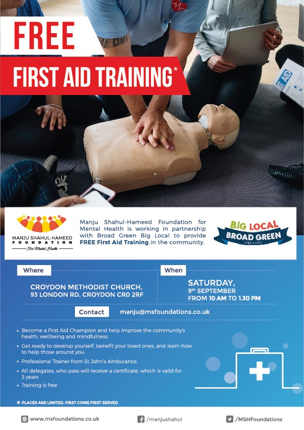 First aid training course, London Road, Sep 9 | Inside Croydon