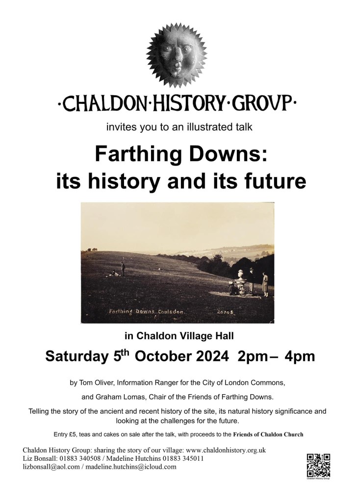 Farthing Downs illustrated talk, Chaldon Village Hall, Sat Oct 5 ...