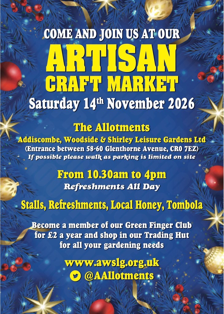 Artisan Craft Market, Glenthorne Ave, Shirley, Sat Nov 14 - Inside Croydon